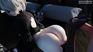 2b (nier automata), nier automata — Video #5007 | R34Hub